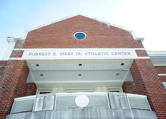 The entrance to the 220,000-square foot Mars Athletic Center. It opened in 2002 and serves both Hotchkiss students and faculty, and the surrounding Lakeville community.