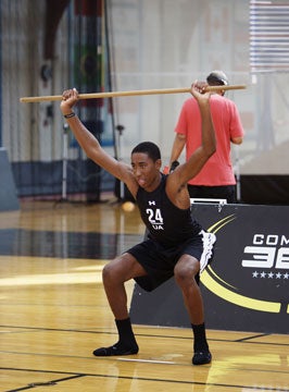Overhead squats were a part of the 2010 Under Armour Elite Combine.