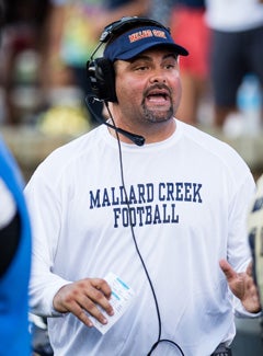 Mallard Creek coach Michael Palmieri