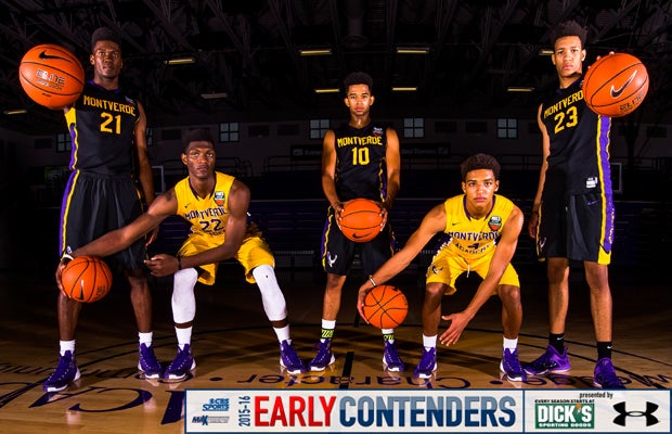 Montverde Academy has a roster loaded with experience and talent including players (left to right) Bruno Fernando, Silvio de Sousa, Howard Washington, Kevin Cham and E.J. Montgomery.   