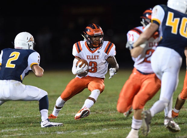Ellet's Marquise Bridges had 324 yards of offense and five touchdowns in a 48-34 win over Green.