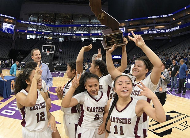 Eastside Prep celebrates its second straight Division 5 crown.