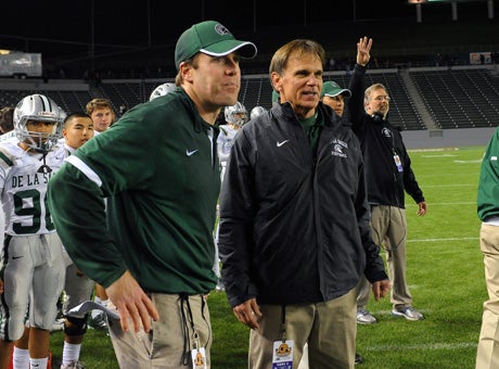 Justin Alumbaugh (left) would seem the logical choice to replace Ladouceur if the legendary coach decides to step aside. 