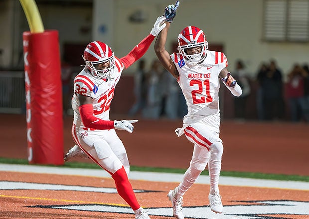 There has been plenty to celebrate as of late for No. 1 Mater Dei, which has won 13 in a row dating back to last season. (Photo: Brian Bautista)