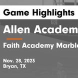 Allen Academy wins going away against Calvary Baptist