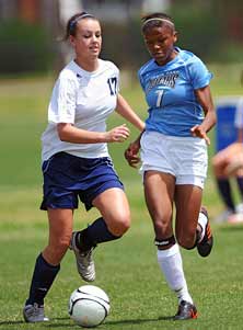 Simone Charley (right) and her SpainPark (Ala.) teammates will battleMountain Brook in a tough matchup.