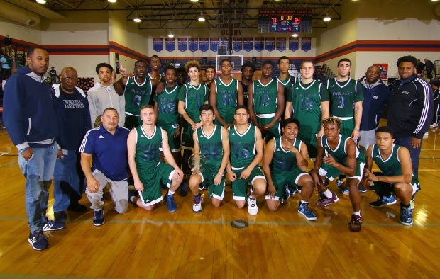 Chino Hills poses for a team picture after beating Mater Dei at the Tarkanian Classic in December.