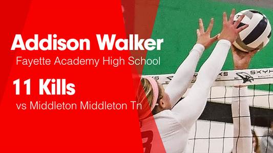 Addison Walker Game Report: vs Fayette Ware