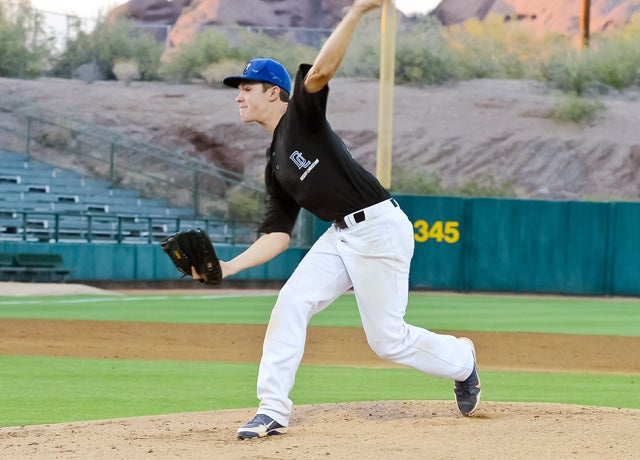 Pitcher/first baseman Andrew Edwards of Desert Christian (Tucson, Ariz.) was named as the MaxPreps/USA Baseball Player of the Week from the Southwest Region.