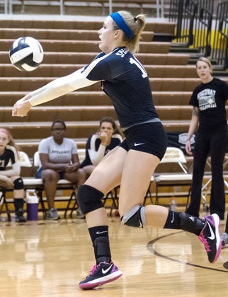 Melanie McHenry bumps the ball during a recent match.