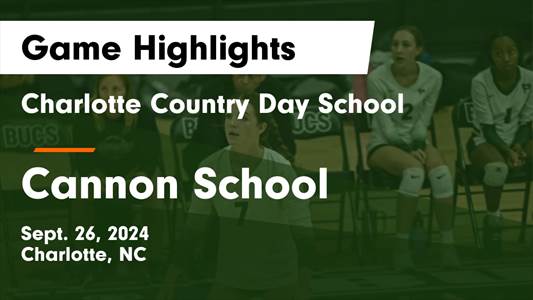 Volleyball Recap: Cannon Takes Down Ranked Charlotte Country Day