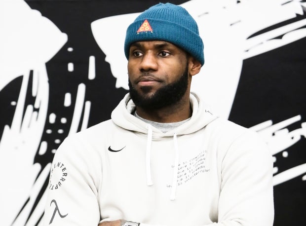 LeBron James played football and basketball at St. Vincent-St. Mary.