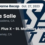 Football Game Recap: La Salle Lancers vs. St. Pius X-St. Matthias Academy Warriors