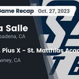 La Salle vs. St. Pius X-St. Matthias Academy