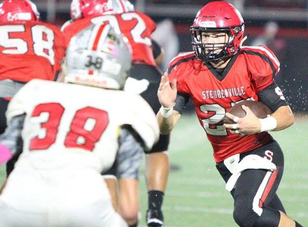 Steubenville senior running back Jacob Bernhard and Big Red are looking to reach a third straight state final.