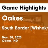 Basketball Game Recap: South Border co-op [Wishek/Ashley] Mustangs vs. Oakes Tornadoes