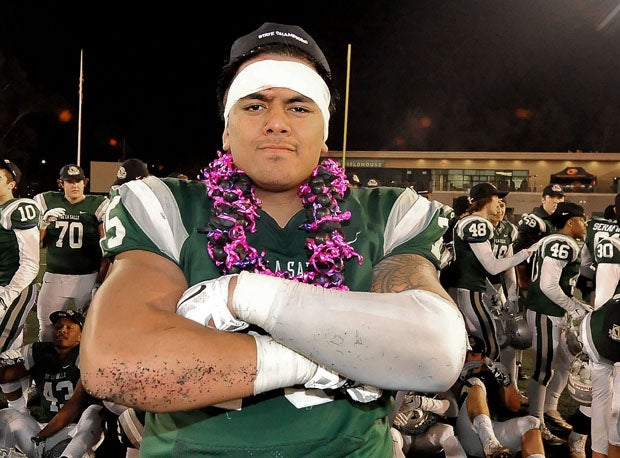 Four-star defensive lineman Boss Tagaloa was dominant with 10 tackles on Saturday.