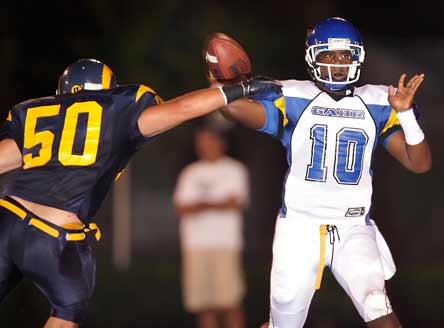 Eric Richardson connected for seven touchdown passes in Gahr's season opener.