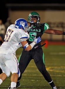 Upland defensive lineman Joe Mathis
has eight sacks on the season.
