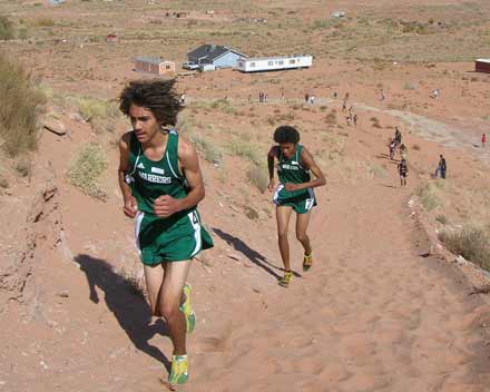 Billy Orman, front, will go from desert scenes like the TC Hill in the Bud Davis Invitational, to the Ivy League lifestyle of Harvard.