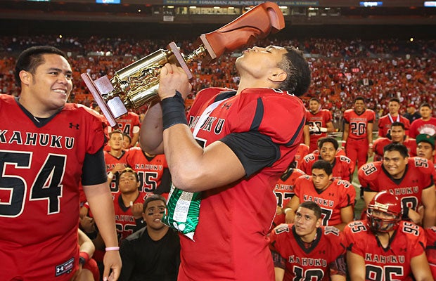 Kahuku hopes to win a third straight state title in 2013, but a stout Punahou squad stands in the way.