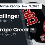 Football Game Recap: Ballinger Bearcats vs. Grape Creek Eagles