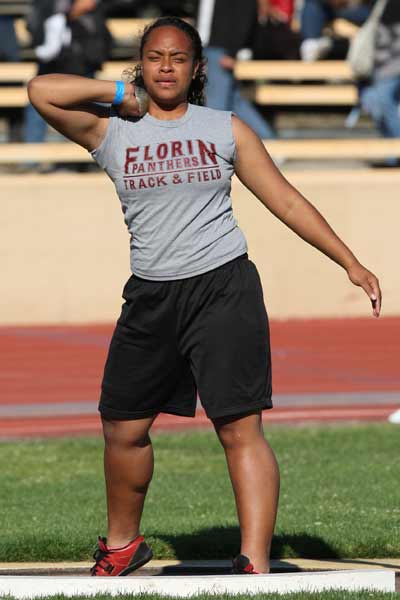 Florin senior Anamanu Folau won the shot put.