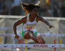 Long Beach Poly's Traci Hicks won
the 100 hurdles.