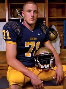 Right guard Bradford Mills brings
experience to a young offensive line.