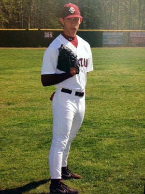 Madison Bumgarner during his senior year
at South Caldwell High School.