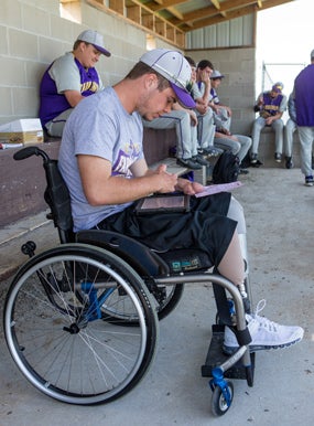 Josh Ruchotzke still stays involved despite arecent injury.
