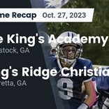 Football Game Recap: Creekside Christian Academy Cougars vs. The King&#39;s Academy Knights