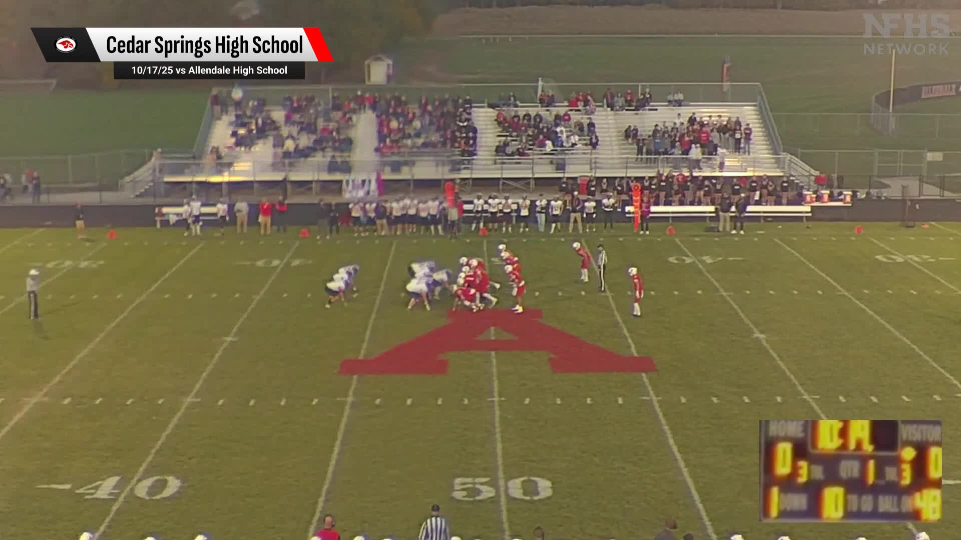 Football Recap: Seven Straight Home  Victories for Cedar Springs + How To Watch