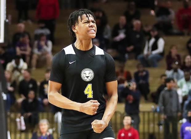 Simeon Wilcher celebrates Roselle Catholic's fourth New Jersey TOC title on Sunday.