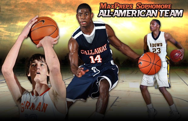 From left to right, MaxPreps Sophomore All-Americans Stephen Zimmerman, Malik Newman and Ivan Rabb.