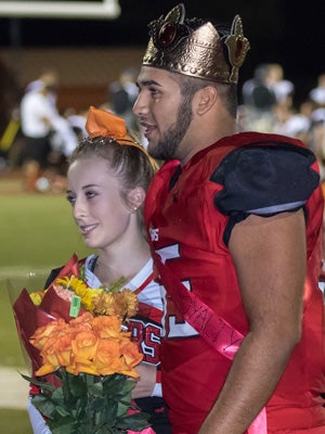 Ashley Adamietz poses with homecoming king
Ryan Caetano.