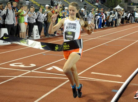 Cami Chapus forms half of the dynamic duo (with Amy Weissenbach) at Harvard-Westlake. Both have Olympic aspirations, and their coach says they might be the best 1-2 tandem in high school track history.