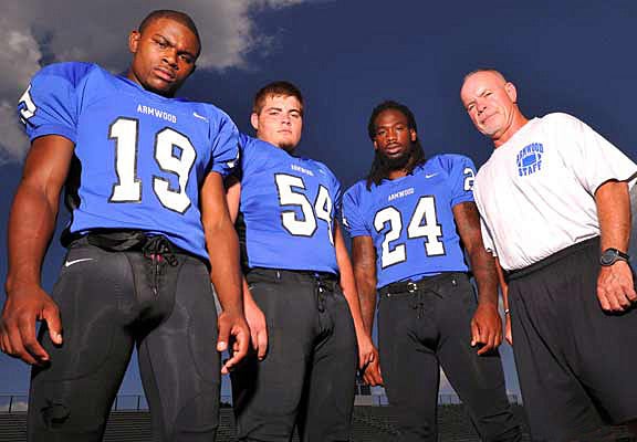 From left to right: Eric Striker, Cody Waldrop, Matt Jones and head coach Sean Callahan.