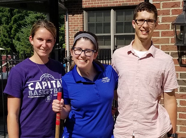 Payne and his sister Shelby (left) regularly make visits on behalf of the Play4Payne Foundation. 