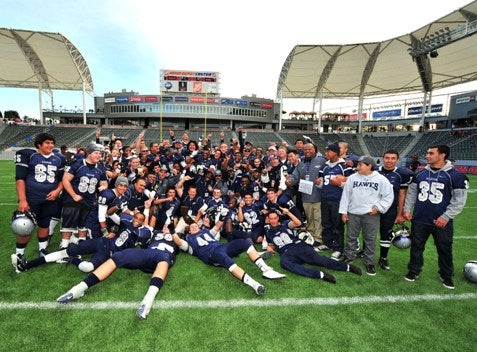 The Madison Warhawks are the Division III CIF State Bowl Championship winners.