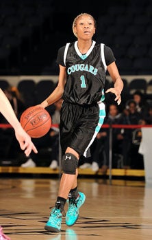 Canyon Springs point guard Tear'a
Laudermill was key all night.