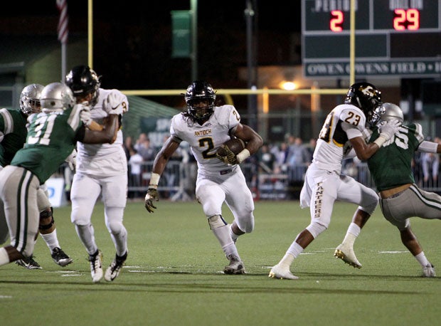 Najee Harris leads No. 16 Antioch into a NorCal top 25 battle with No. 18 Freedom on Friday.