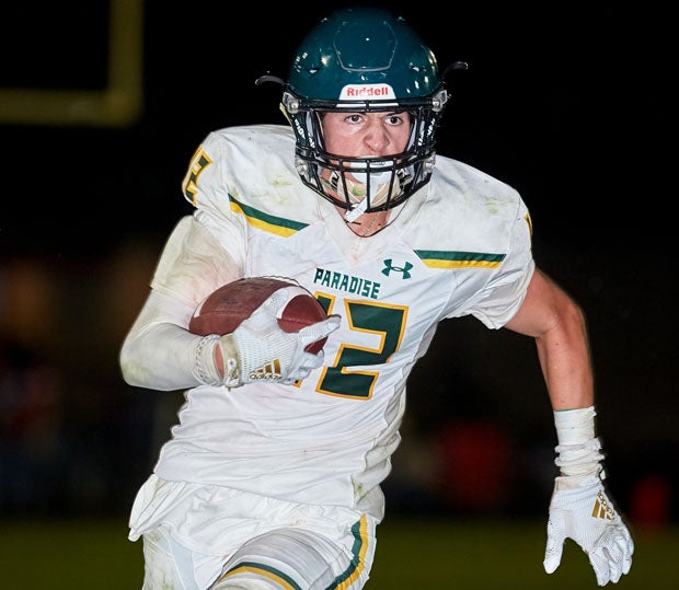 Tyler Harrison has almost 2,400 yards and 30 rushing touchdowns this season for Paradise. 
