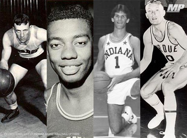 John Wooden (Martinsville), Oscar Robertson (Indianapolis Crispus Attucks), Steve Alford (New Castle Chrysler) and Rick Mount (Lebanon) rank among Indiana's best prep players ever.