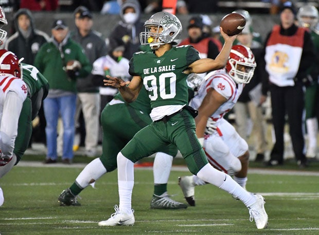 De La Salle's future quarterback, freshman Doran Hale completed 4-of-6 passes for 69 yards. 