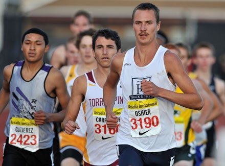 Trabuco Hills senior Jantzen Oshier is the national leader in the 1,600 meters. 