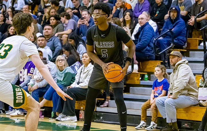 Bryce James has career night at the Spalding Hoophall Classic on Saturday night. (Photo: Mike Bouffard)