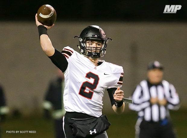 Jonathan Alder (Plain City) quarterback J.T. Keith led the Pioneers to the D-III regional finals last season.