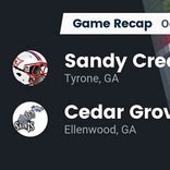 Football Game Recap: Sandy Creek Patriots vs. Cedar Grove Saints