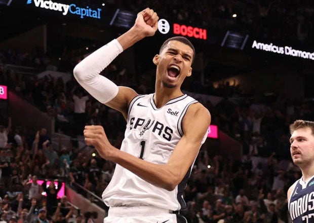 San Antonio Spurs rookie Victor Wembanyama piled up 27 points, 14 rebounds and 10 blocks in a game earlier this month, leading many to wonder if a quintuple-double was within the realm of possibility for the 20-year old Frenchman. (Getty Images)